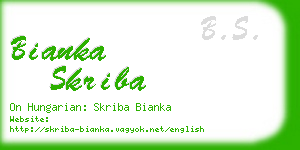 bianka skriba business card